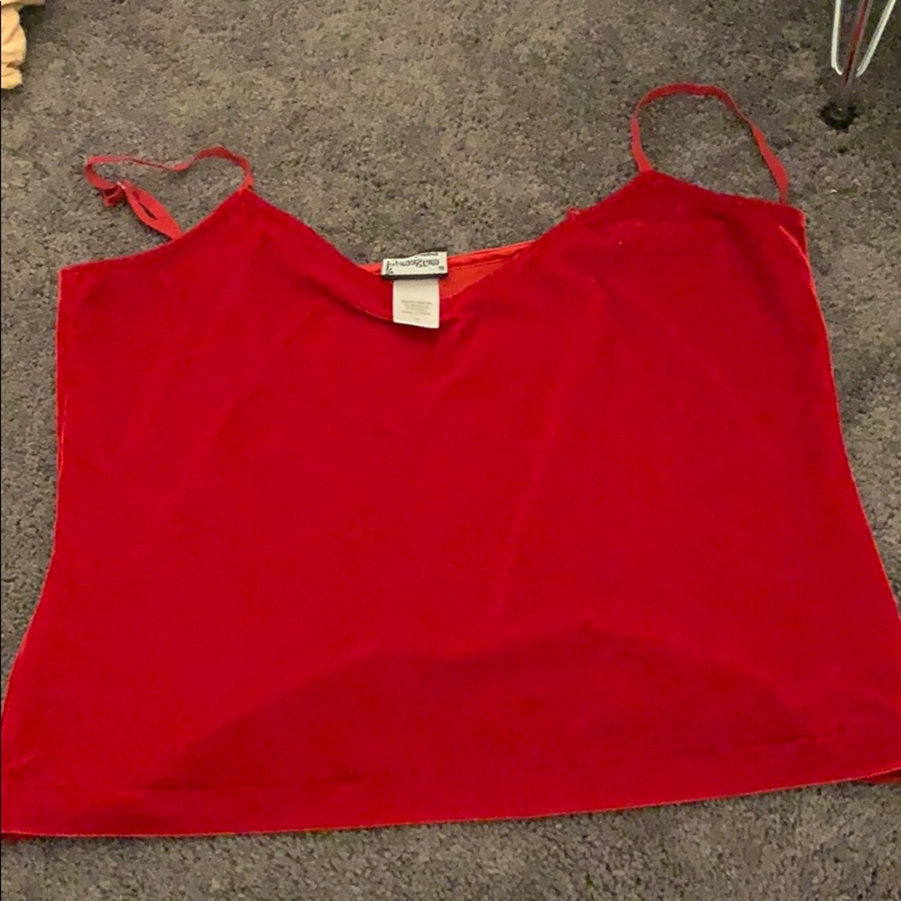 red velvet tank top